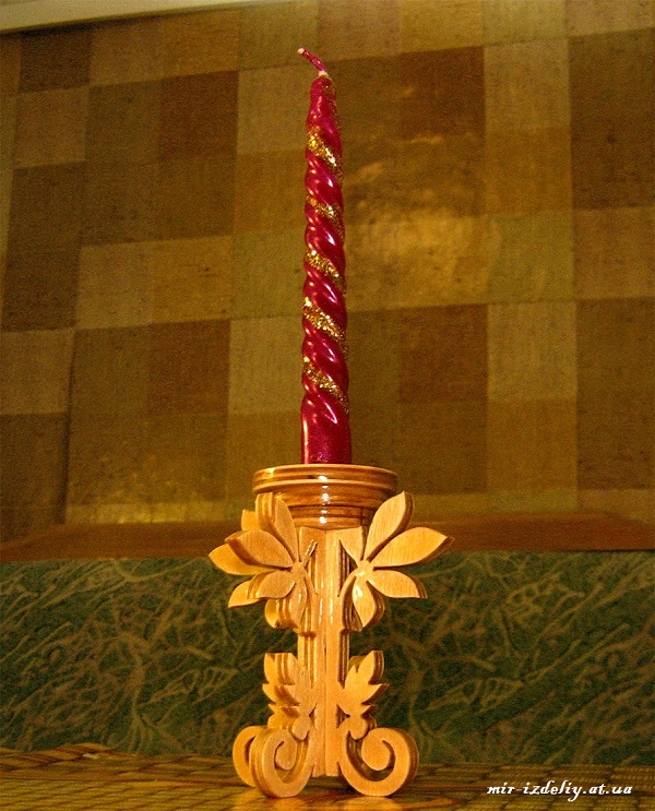 Подсвечник малый из фанеры