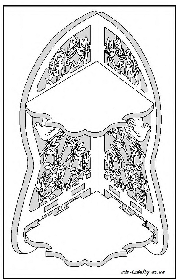 Полочка с птицами из фанеры
