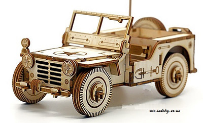 Автомобиль Jeep из фанеры