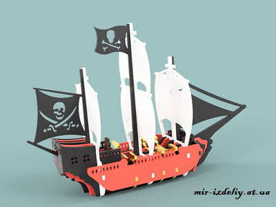 Пиратский корабль из фанеры