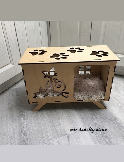 Кошкин дом из фанеры