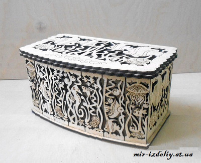 Шкатулка морская из фанеры