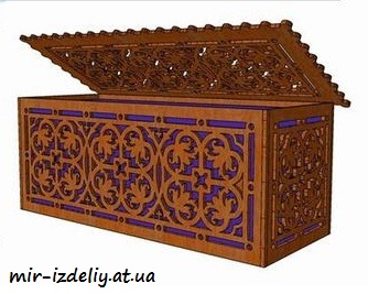 Шкатулка резная для мелочей из фанеры