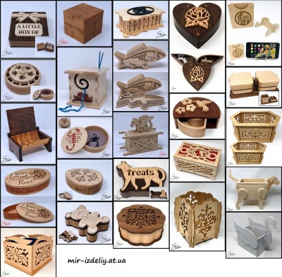 Архив разнообразных шкатулок 4 от stevedgood из фанеры