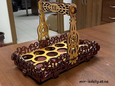 Большая пасхальная корзинка для яиц из фанеры