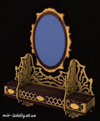 Простое круглое зеркало для №1674 из фанеры