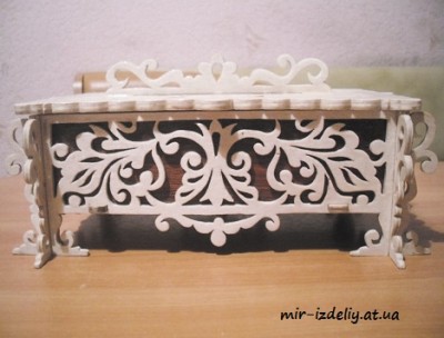 Шкатулка лесной узор из фанеры