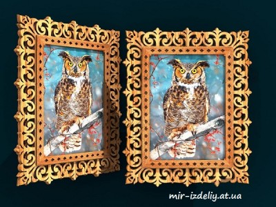 Фоторамка настенная витая из фанеры