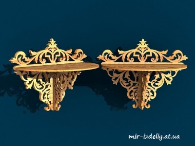 Полочка европейский узор из фанеры