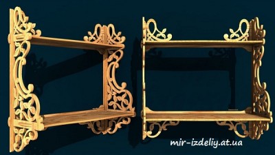 Полочка книжный витой лист из фанеры