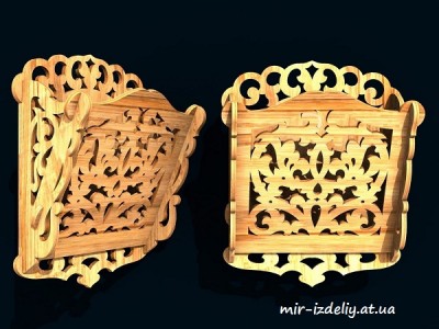 Карман настенный простой виток из фанеры