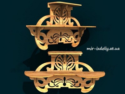 Полочка на два яруса Постамент из фанеры