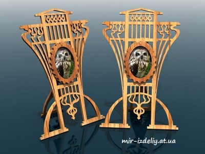 Фоторамка стрела на высокой ножке из фанеры