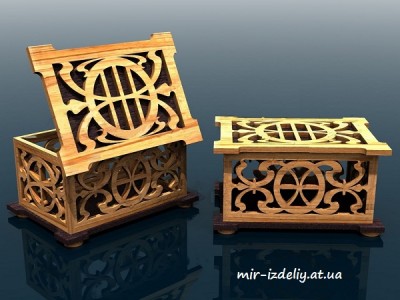 Шкатулка Иллюзорный узор из фанеры