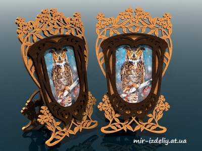 Фоторамка Букет цветов из фанеры