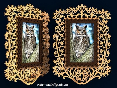 Фоторамка Пучек цветов из фанеры