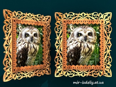 Фоторамка ажурный лист из фанеры