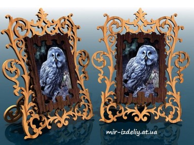 Фоторамка витой крючок из фанеры