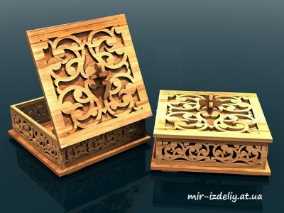 Шкатулка Сказочный узор из фанеры