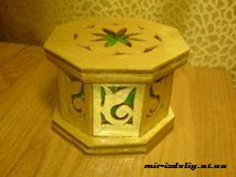 Шкатулка восьмигранная из фанеры