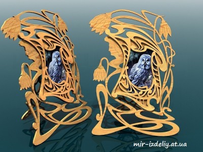 Фоторамка настольная Подснежник из фанеры