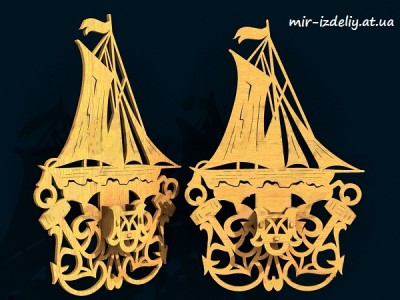 Настенный карман для коробочки спичек из фанеры