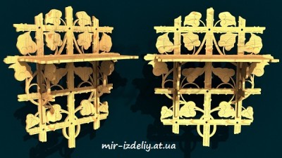 Полочка Вьющийся хмель из фанеры