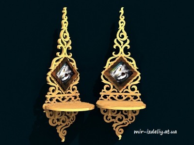 Полочка с фото изящный виток из фанеры