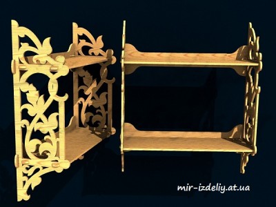 Полочка в два витых яруса из фанеры