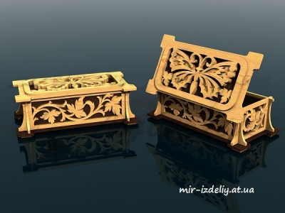 Шкатулка с бабочкой из фанеры