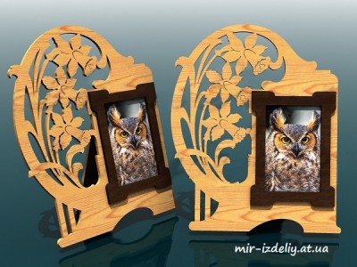 Фоторамка цветок Колокольчик из фанеры