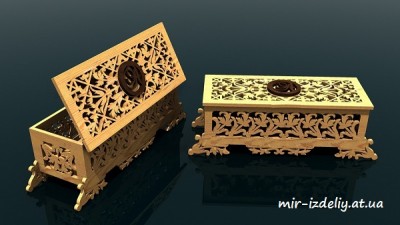 Шкатулка Восьмелисток из фанеры
