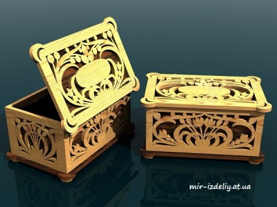 Шкатулка Соцветие из фанеры