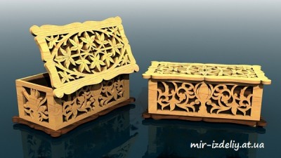 Шкатулка Кленовый куст из фанеры