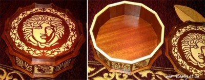 Круглая шкатулка Медузы из фанеры