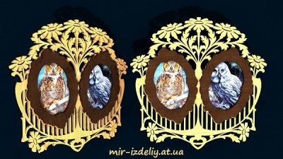 Фоторамка корзинка цветов из фанеры