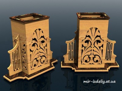 Ваза прорезная для цветов из фанеры