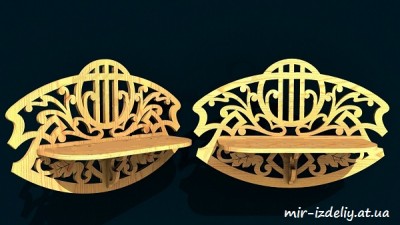 Полочка Сплетение из фанеры