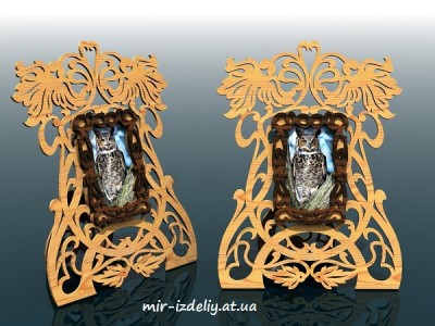 Фоторамка Лист на ветру из фанеры