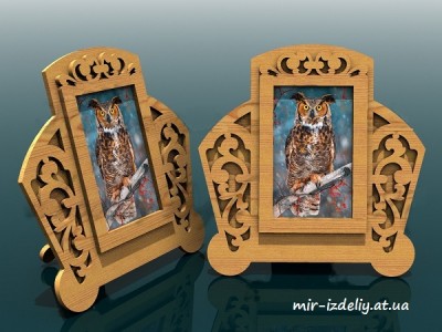 Фоторамка настольная цельный виток из фанеры