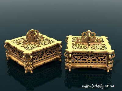 Шкатулка резной цветок из фанеры