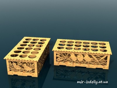 Пасхальная шкатулка подставка для яиц из фанеры