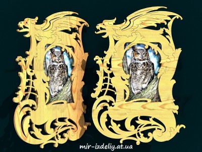 Фоторамка Летящий дракон из фанеры