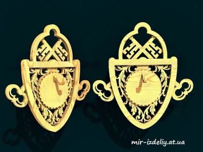 Ключница Золотой ключик из фанеры