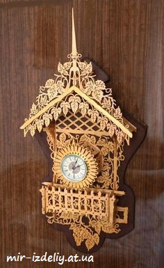 Часы настенные, над дверь из фанеры