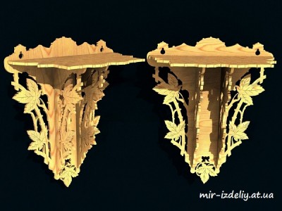 Полочка простая с листом из фанеры