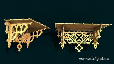 Полочка в готическом стиле из фанеры
