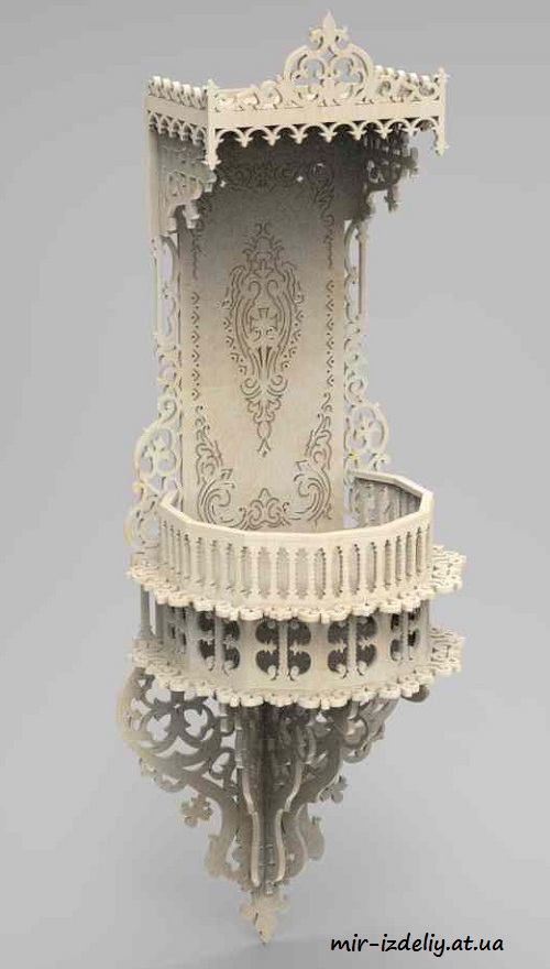 Полочка для статуэтки | Cappelletta per statuetta из фанеры