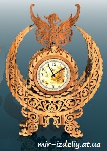 Часы с фениксом из фанеры