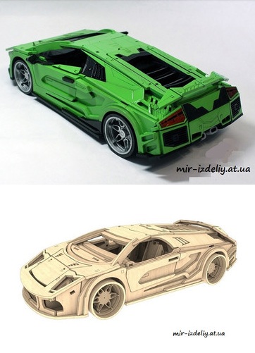 Автомобиль Lamborghini (Ламборгини) из фанеры